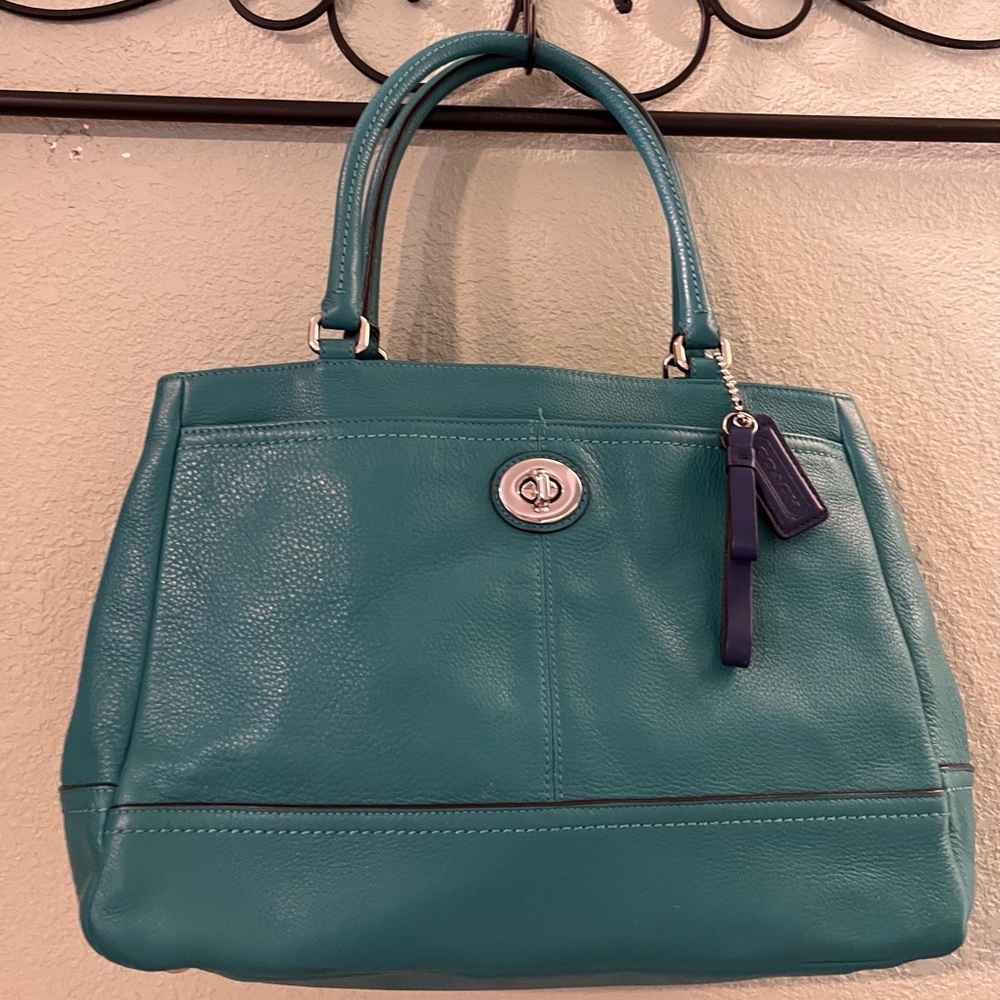 Coach Teal Shoulder Bag